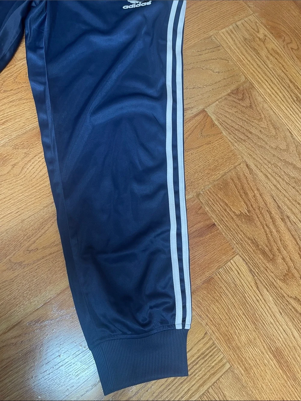 adidas Navy Blue & White Trefoil Track Jacket and Pants Set